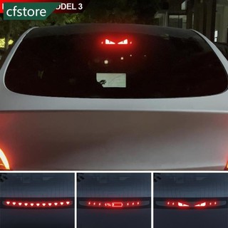CFSTORE PVC Carro Alta Montado Lâmpada De Freio Placa Projeção Do Decalque Macio Luz Traseira Emblema Adesivos Para Tesl