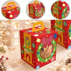10 CAIXA MINI PANETONE C/ VISOR 100G 10X10X12 NATAL DIVERTIDO 6240 ( NATAL IDEIA 2026 )