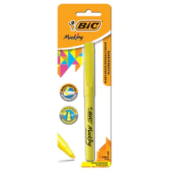 Pincel marca texto Marking amarelo com 1 unidade Bic