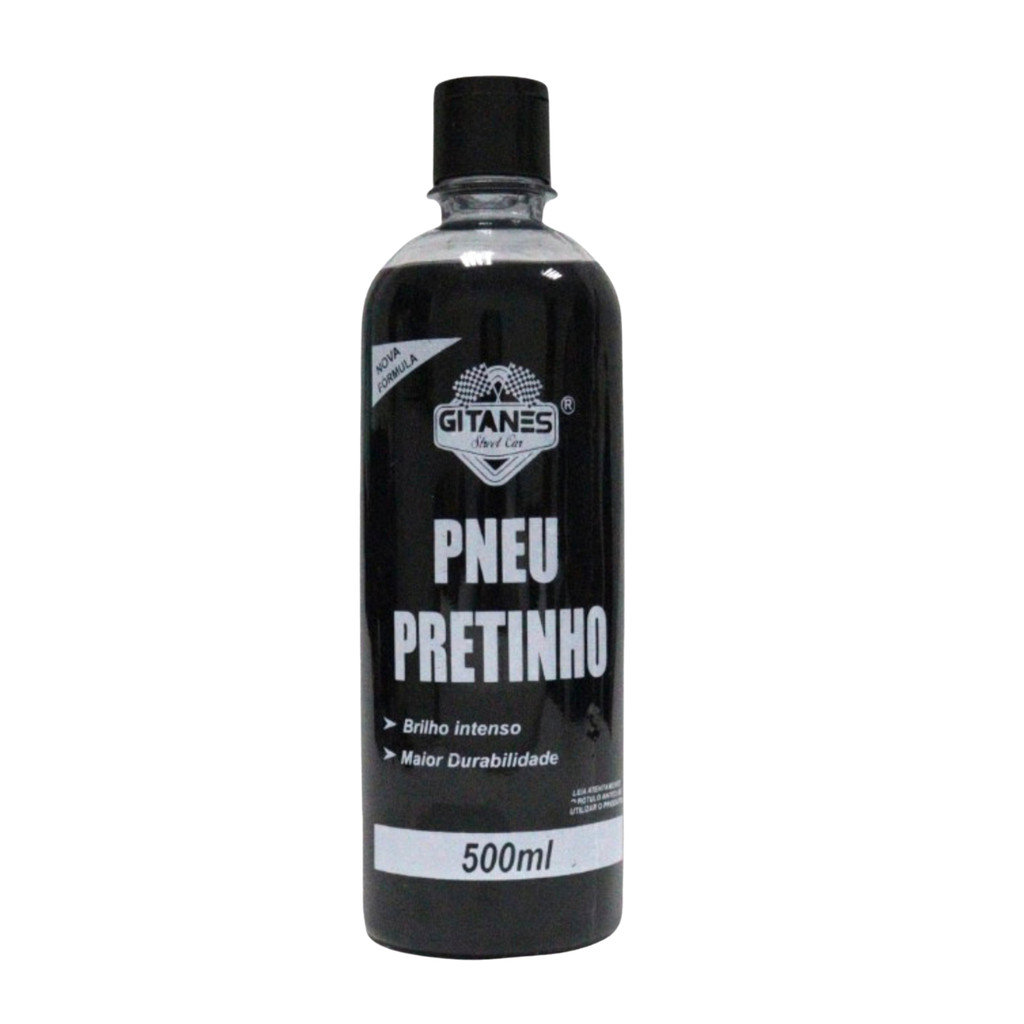 Pretinho Para Pneu Automotivo 500ml Brilho Intenso
