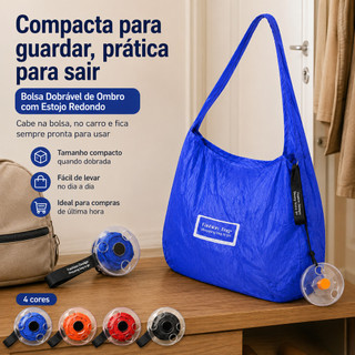 Bolsa Ecológica Tecido Resistente Grande Capacidade Fácil De Puxar Para Supermercado