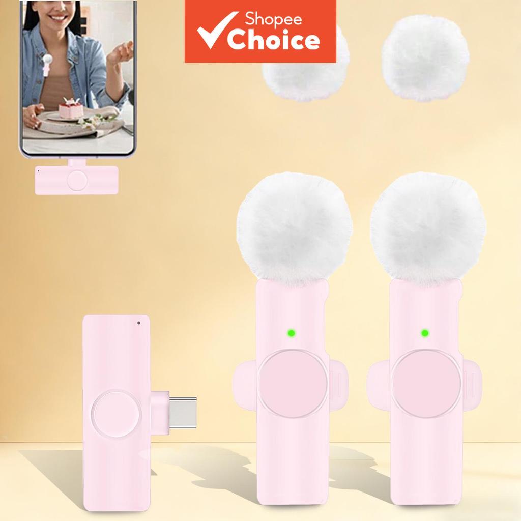  Microfone de Lapela Sem Fio para iPhone USB-C Plug-and-Play para Vlogs e Gravações de Podcast
