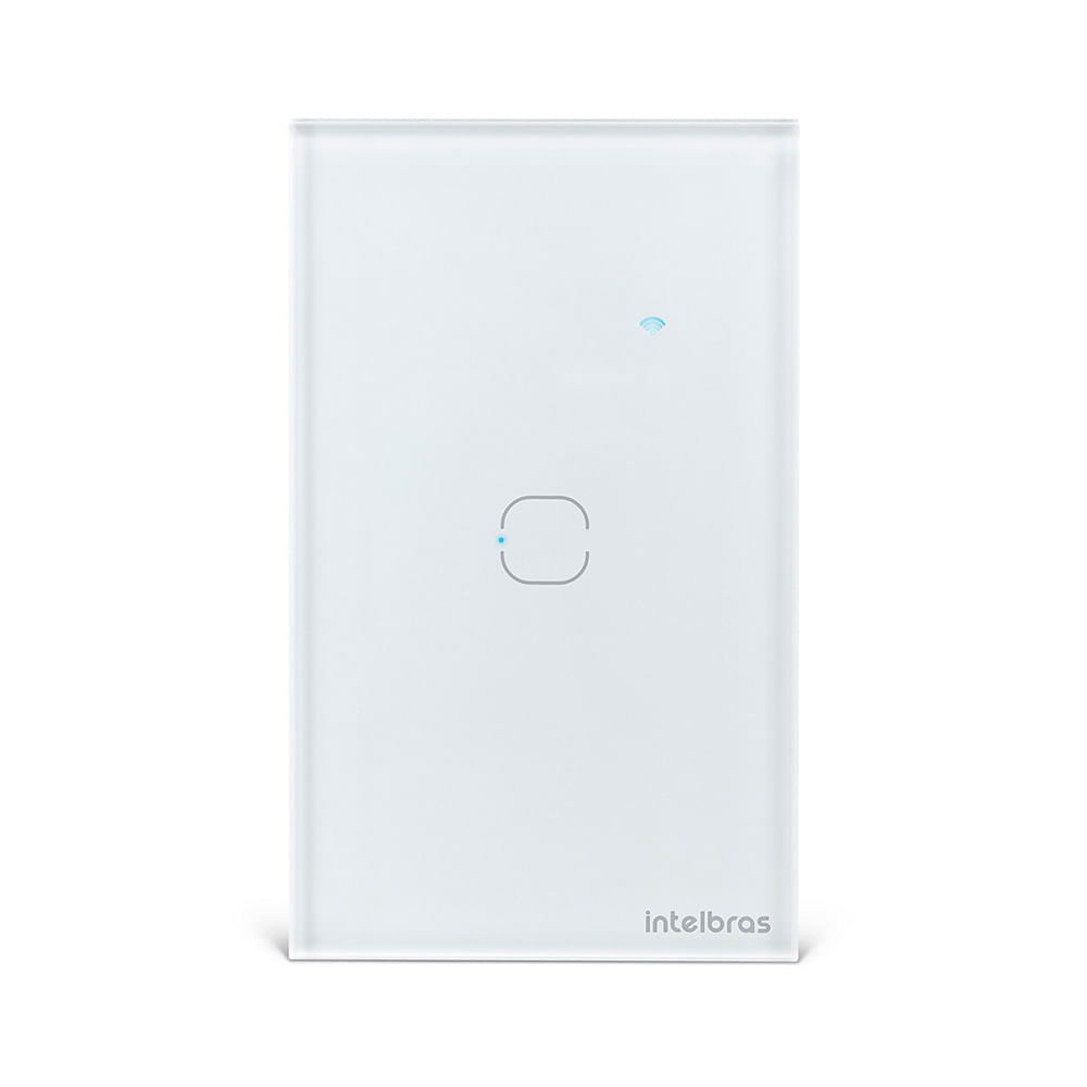 Interruptor Inteligente Wi-Fi Touch 1 tecla Branco EIW 1001 Intelbras