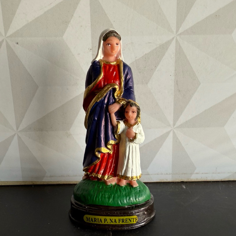 Imagem Maria Passa na Frente Resina Religiosa Católica Decorativa Fé Proteção Presente Casa Altar Oratório Espiritual
