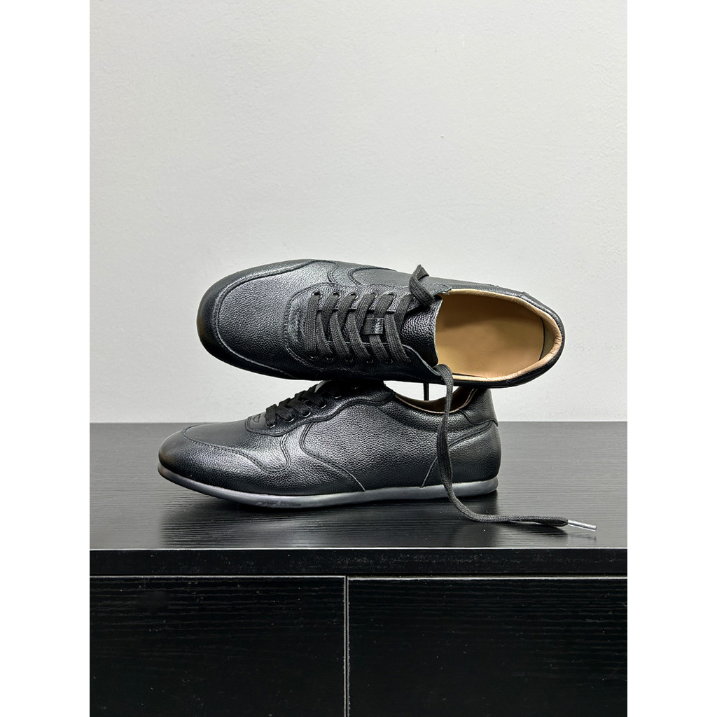 [Baba Xiansen] Sapatos masculinos retrô de treinamento alemão, couro genuíno, respirável, sapatos casuais de couro, sola