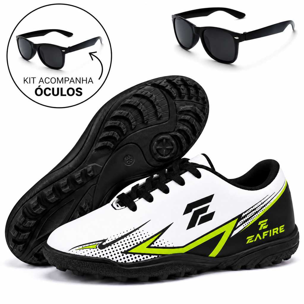 Chuteira Infantil Masculino Society Menino Confortável Resistente Antiderrapante 27 Ao 36