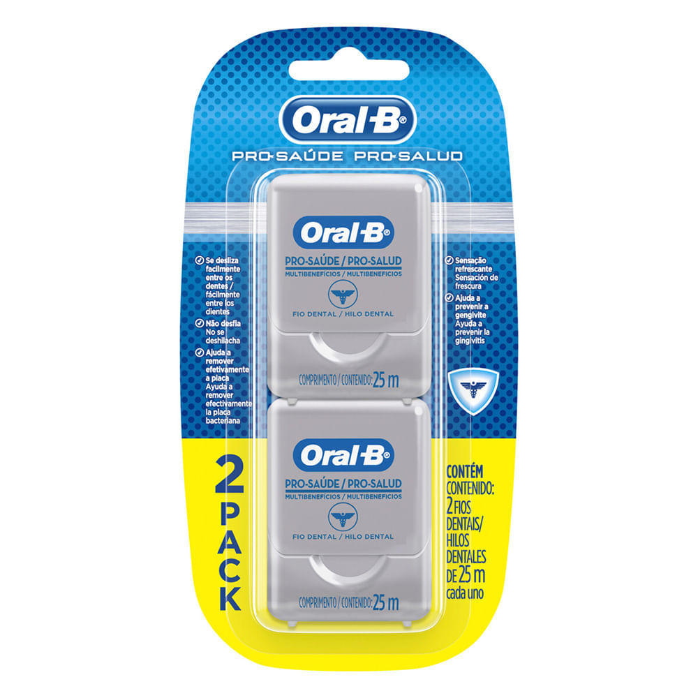 Fio Dental Oral-B Expert Limpeza Profunda com 2 Unidades de 25m cada