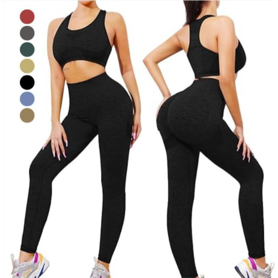 Kit Conjunto Academia Calça Legging e Top Fitness Básico Diversas Cores Incrivel