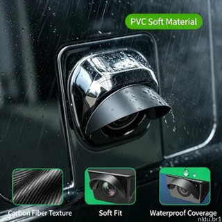 4pcs Câmera Retrovisora Do Carro Escudo De Chuva Elegante Aparência De Fibra De Carbono Estilo Exterior Veículo