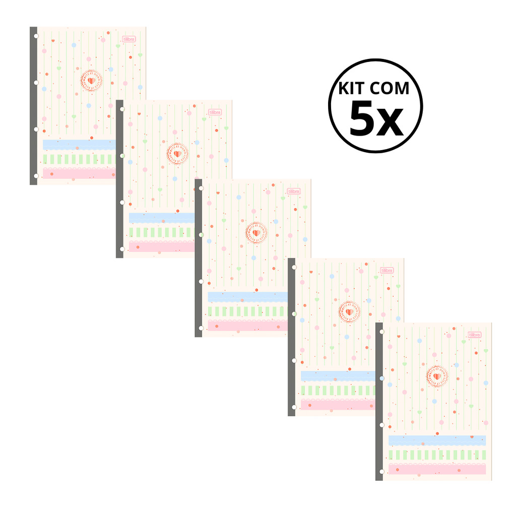 Refil Para Caderno Argolado UNIVERSITÁRIO Soho 80 Folhas - TILIFLEX