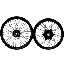 Roda Par Jante Calha Folha Aro Preto Xr Tornado 250 Cubo Preto Raios 4mm Cromados