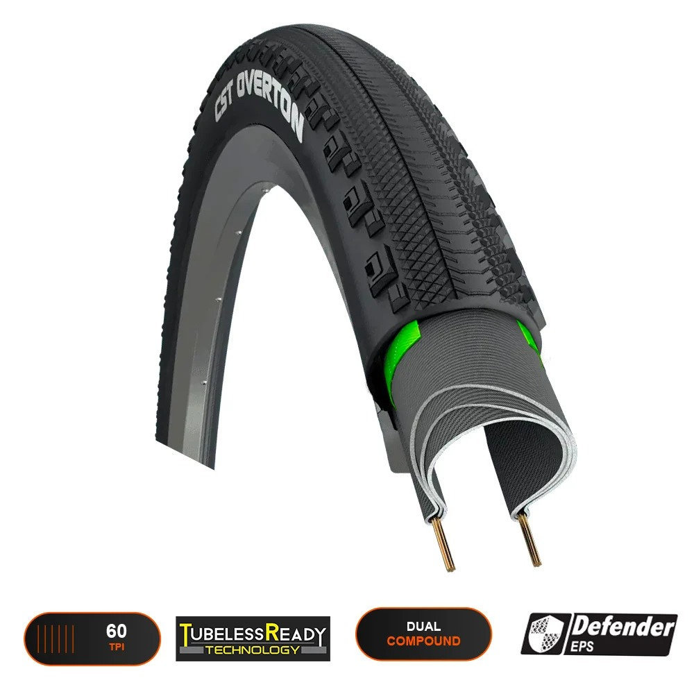 Par de Pneus Road CST Overton 700 x 45c Tbl Kevlar 60 Tpi