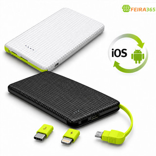 Carregador portátil Pinneng Power Bank 10.000mAh, com adaptador, adequado para iPhone e…