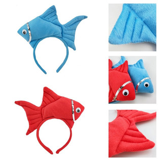 * Acessório de cabelo feminino em pelúcia com formato de peixe de desenho animado YEQ5