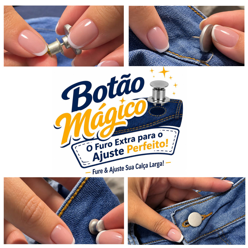 Botão mágico ajuste perfeito - ajuste calças shorts saia roupas furo extra ajuste cintura botão calça