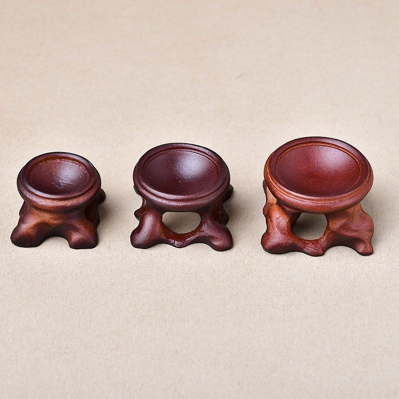 Base para esfera de cristal natural, suporte para esfera pequena, suporte para ornamentos de noz e cabaça, base de resin