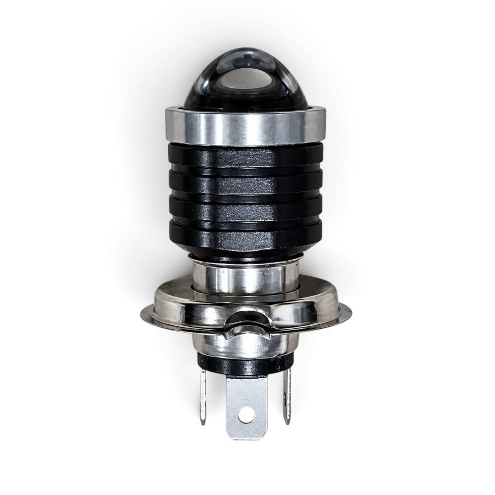 Lâmpada Led H4 6500K Olho De Peixe Farol Moto Motocicleta