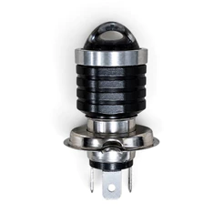 Lâmpada Led H4 6500K Olho De Peixe Farol Moto Motocicleta