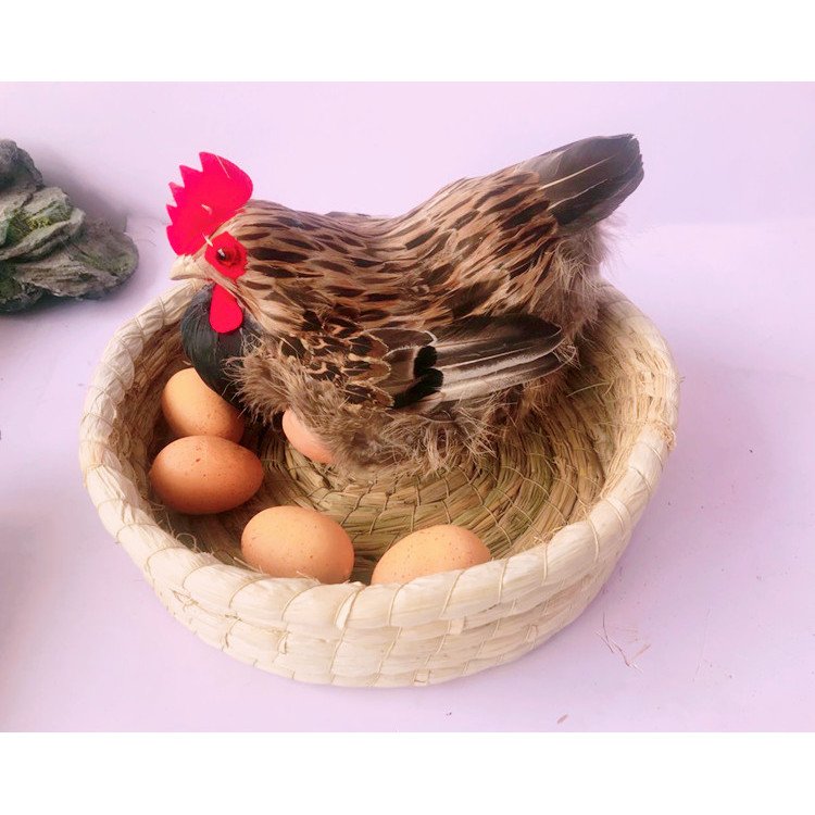 Modelo de galinha artificial personalizado, adereço decorativo, galinha, pintinho, galinha fêmea, galinha chocando ovos,