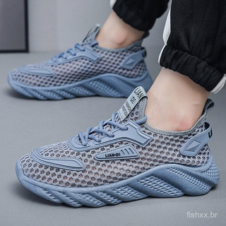 Novos tênis com malha respirável, tênis casuais masculinos de estilo coreano, tênis esportivos masculinos, tênis YOCA co