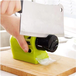 Afiador de Facas e Tesouras Swifty Sharp - Verde Compacto com Pedra de Amolar Profissional