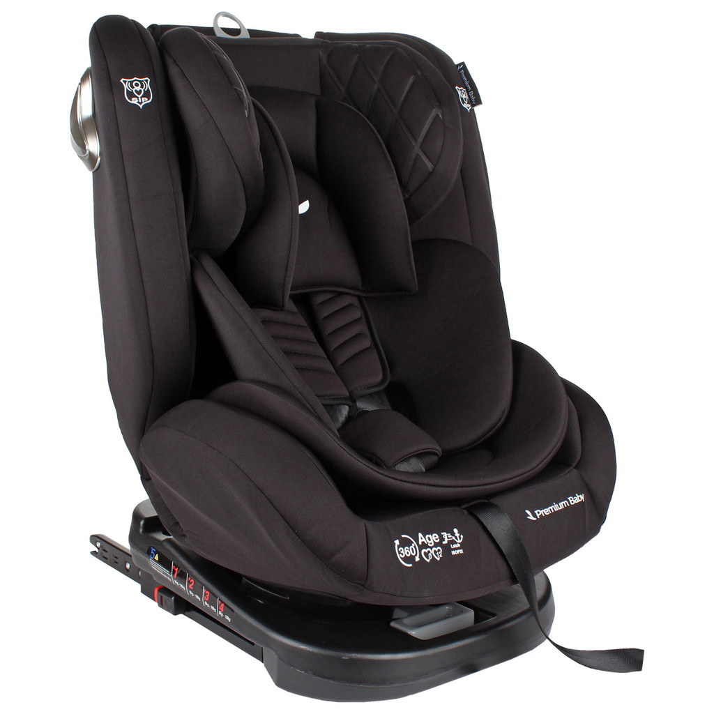 Cadeira Infantil Para Carro Premium Baby Safe Tour 360 0 a 36kg Isofix Giro 360° Reclinável Preta