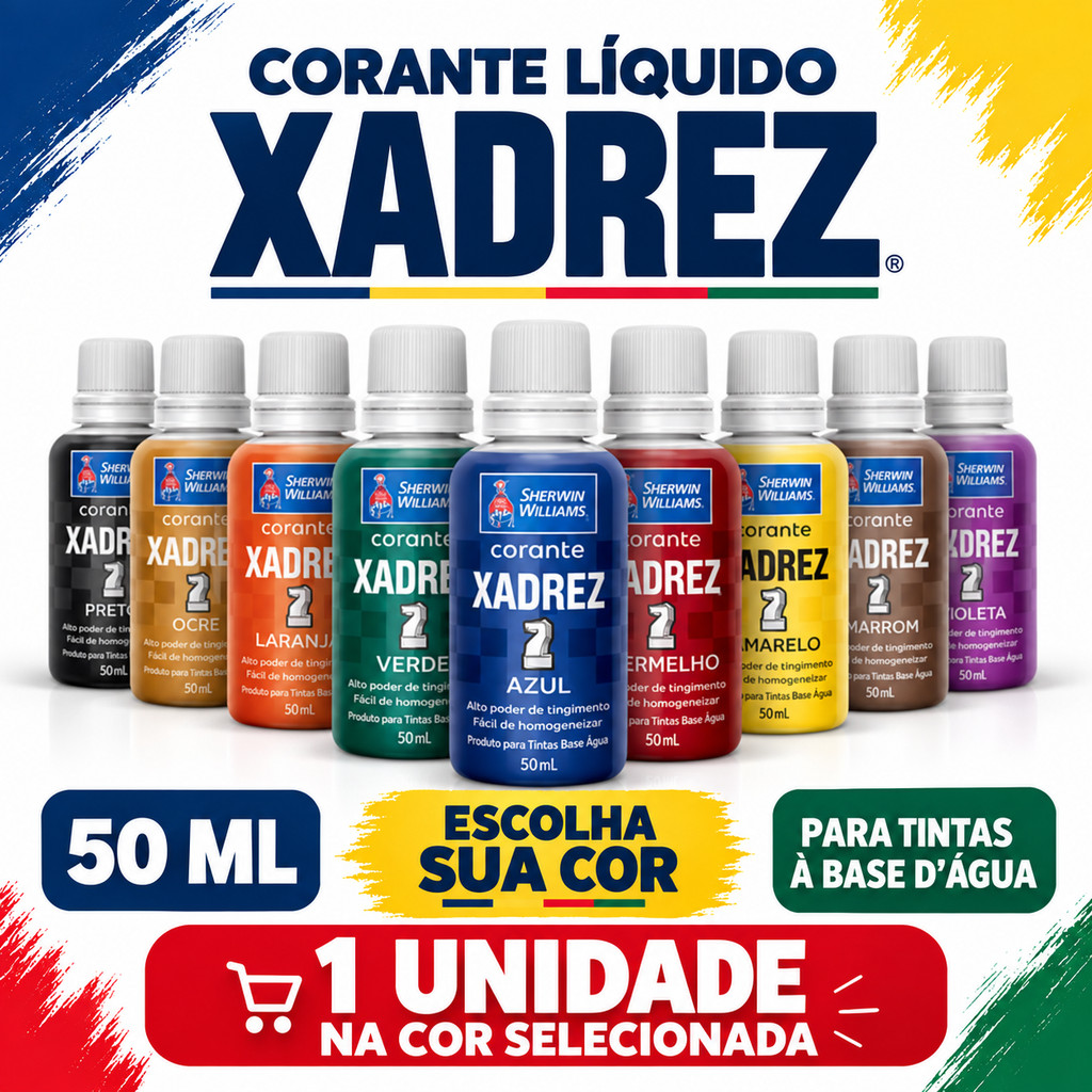 Corante Bisnaga Xadrez Para Tintas Varias Cores Sherwin Williams