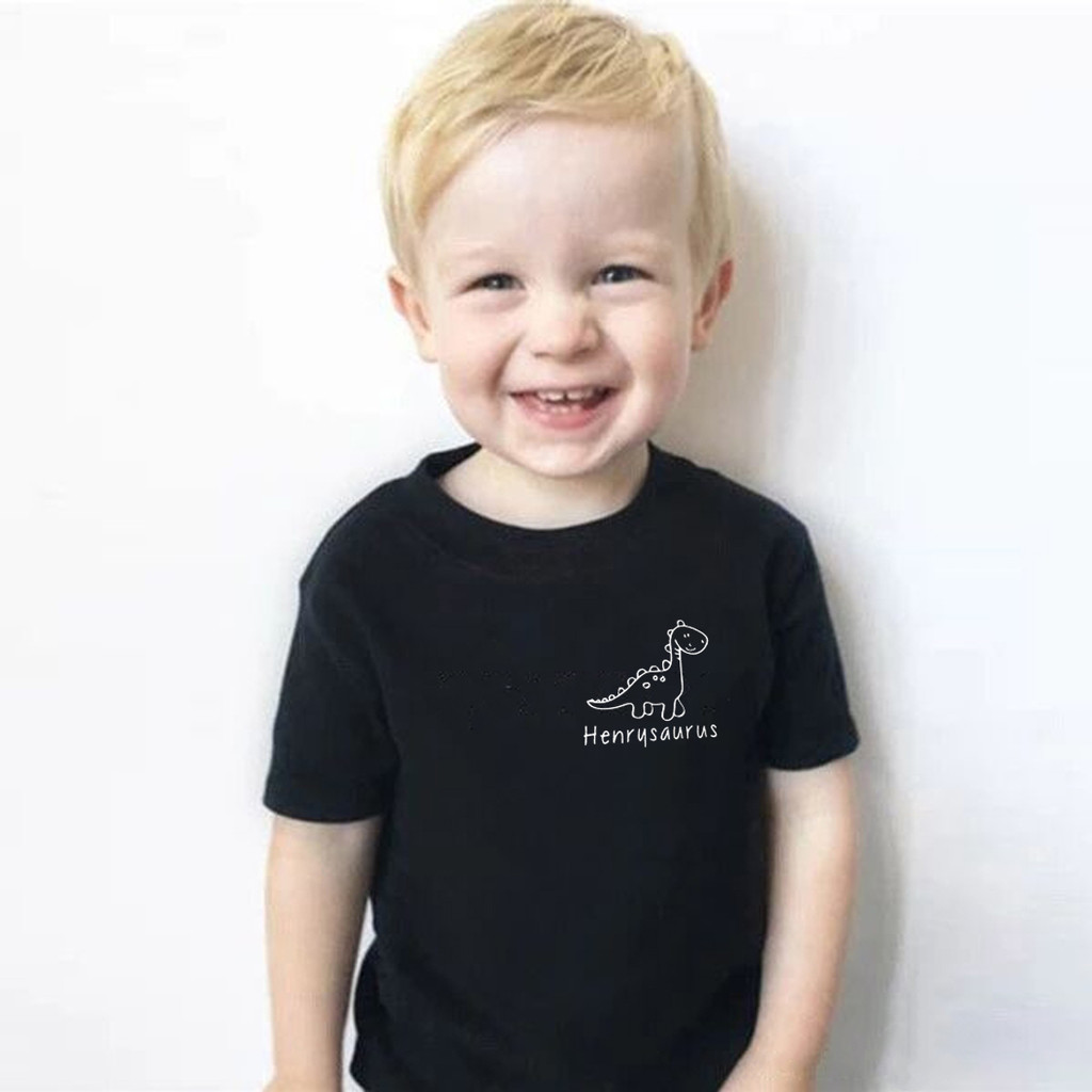 Camiseta De Dinossauro Personalizada Para Crianças , Nome Personalizado , Bebê , Criança , Menino , Menina , Gráfica Fof