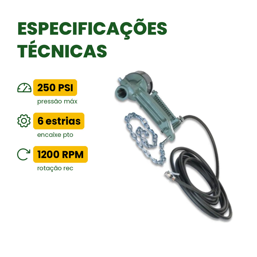 Compressor Trator Tomada de Força 6 Estrias Cônsoli JM10 250 PSI Agrícola · foto 2