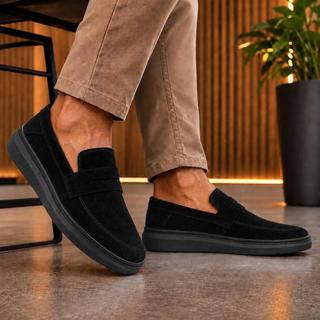 Sapato Oxford Masculino Loafer Mocassim Broge Premium Sola Alta Costurado