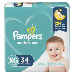 Fralda Pampers Confort Sec Tamanho XG 34 Unidades