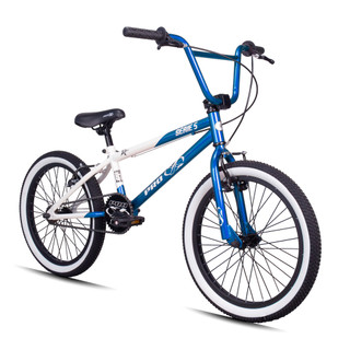 Bicicleta Bmx Aro 20 Retro ProX Serie 5 Pneu Balão Azul Branco