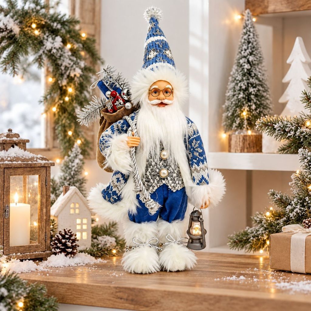 Natal transfronteiriço 14-Polegada papai noel boneca em pé papai noel boneca janela exibição decoração do feriado