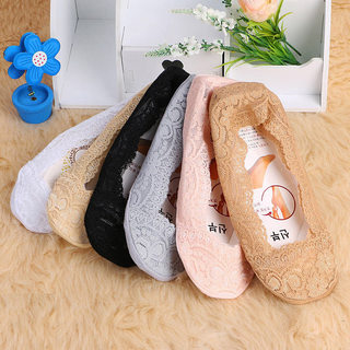 Meias de barco de renda femininas meias de fundo de algodão puro estilo fino meias de boca rasa estilo japonês primavera