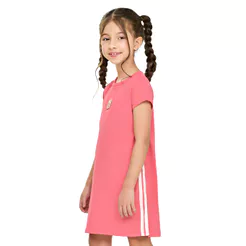 Vestido Reto Infantil Menina Meia Malha Elian Rosa