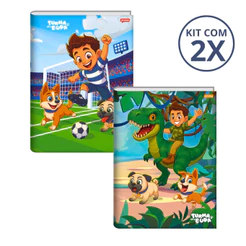 Kit Com 02 Cadernos Brochura 80 Folhas Turma do Duda - Jandaia