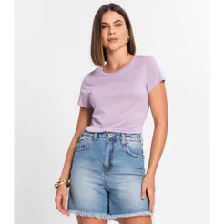 Blusa Feminina Básica Visco Tricot Rovitex Roxo