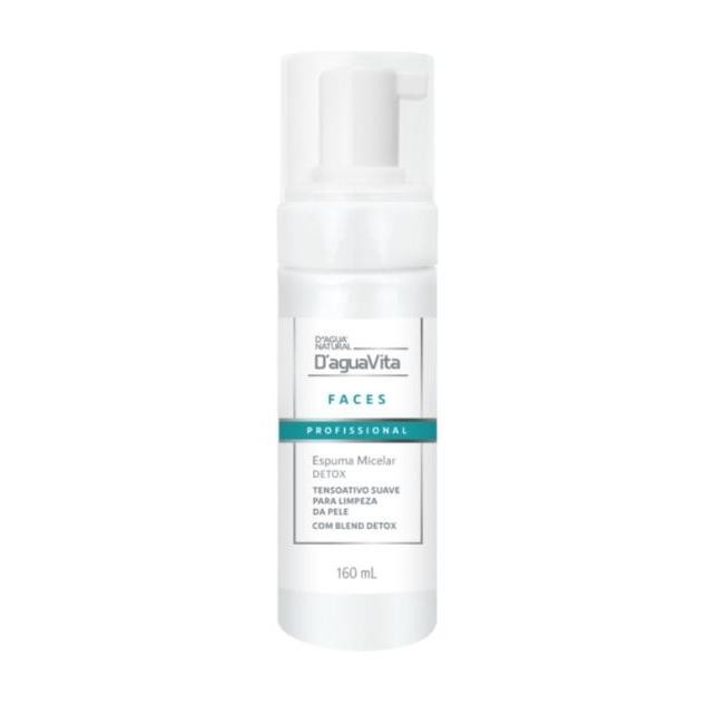 Espuma Micelar Mousse de Limpeza Facial Detox 160ml D'água Natural Faces