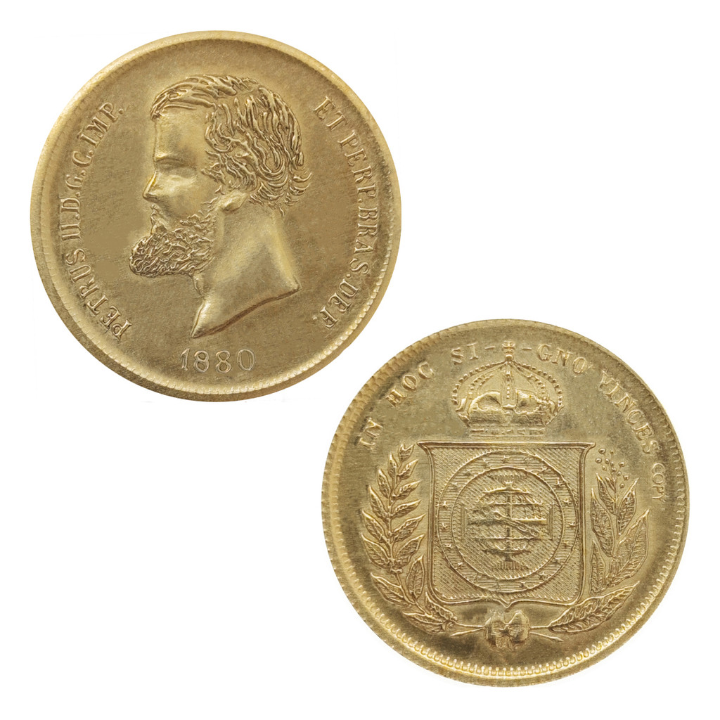 Moeda 10000 Réis 1880 - 23,0mm - NC - Cópia