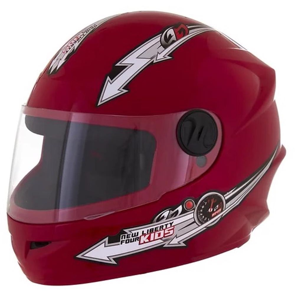 CAPACETE TORK LIBERTY FOUR KIDS (VERMEMHLO) (TAMANHO 54) em Oferta na Shopee