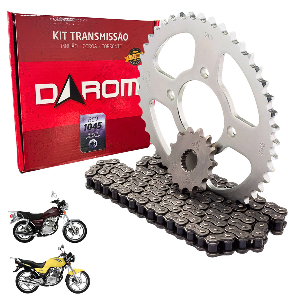 KIT RELAÇÃO YES 125 2004 A 2015 TRANSMISSÃO SUZUKI em Oferta na Shopee