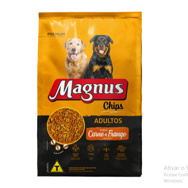 Ração Magnus Chips Carne e Frango - 20kg