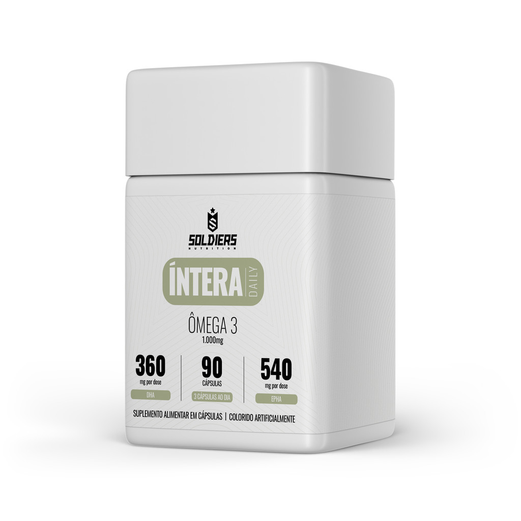 Ômega 3 Íntera Daily  Saúde Cardiovascular e Cerebral - Soldiers Nutrition em Oferta na Shopee