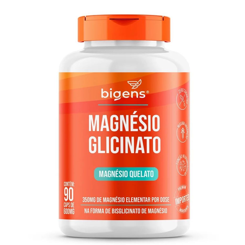 Magnésio Glicinato - 90 Cápsulas - Bigens em Oferta na Shopee