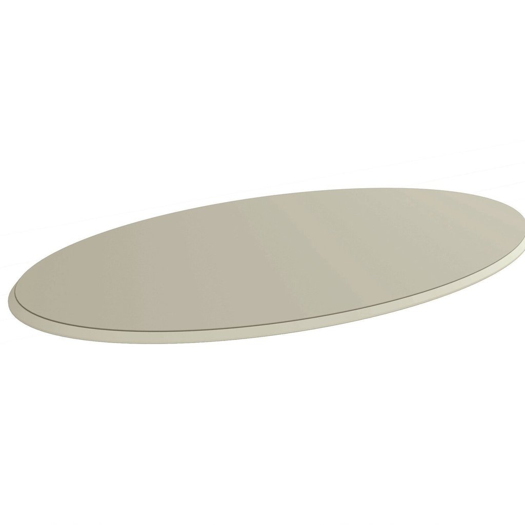 Tampo de Vidro/MDF Oval para Mesa de Jantar até 6 Lugares 180x105cm Off White em Oferta na Shopee
