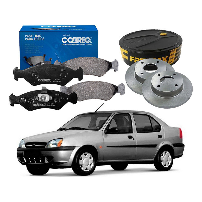 Disco Pastilha Freio Dianteiro Fiesta Sedan 1.0 2000 A 2002 em Oferta na Shopee