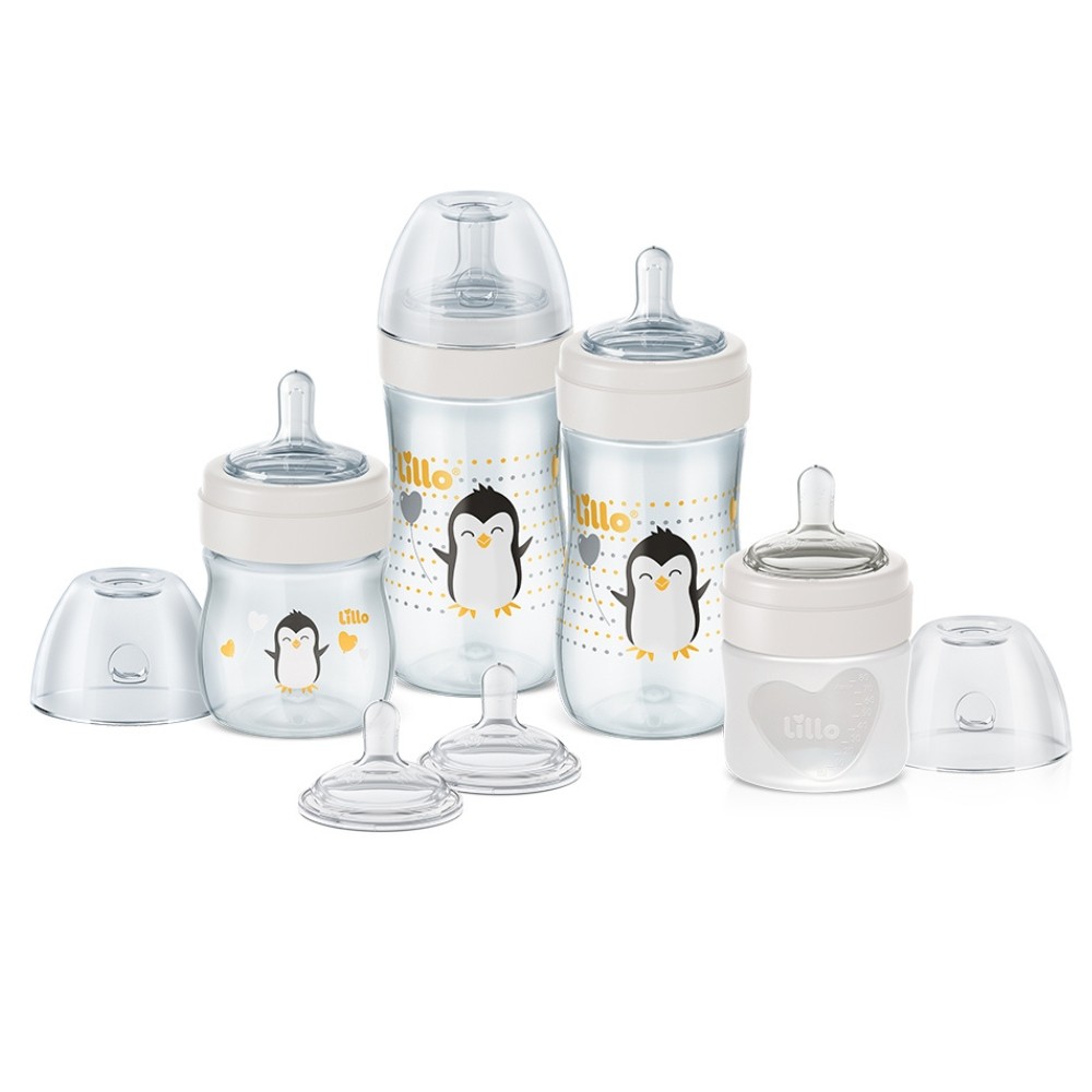 Kit com 4 Mamadeiras + 2 Bicos Super Evolution Neutral Lillo em Oferta na Shopee