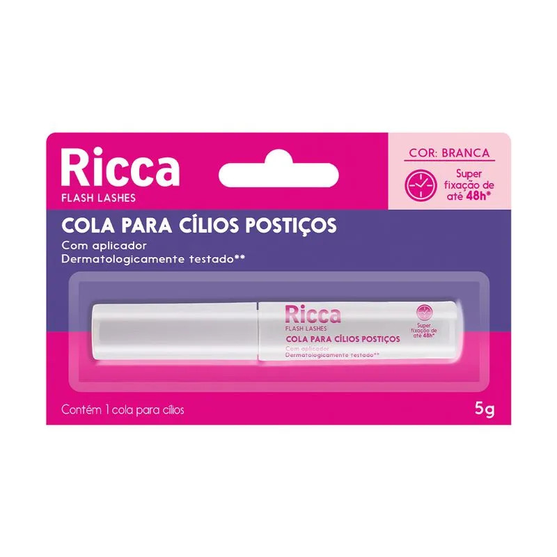 Cola Pincel Para Cílios Postiços 48H - Ricca