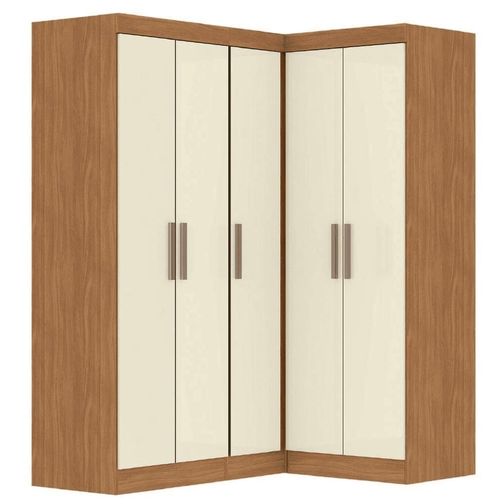 Guarda Roupas Modulado de Canto Madrid com 5 Portas Maxel em Oferta na Shopee