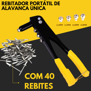 Alicate Rebitador com 40 Rebites Profissional Rebitadeira Manual 9,5 pol 24cm em Oferta na Shopee